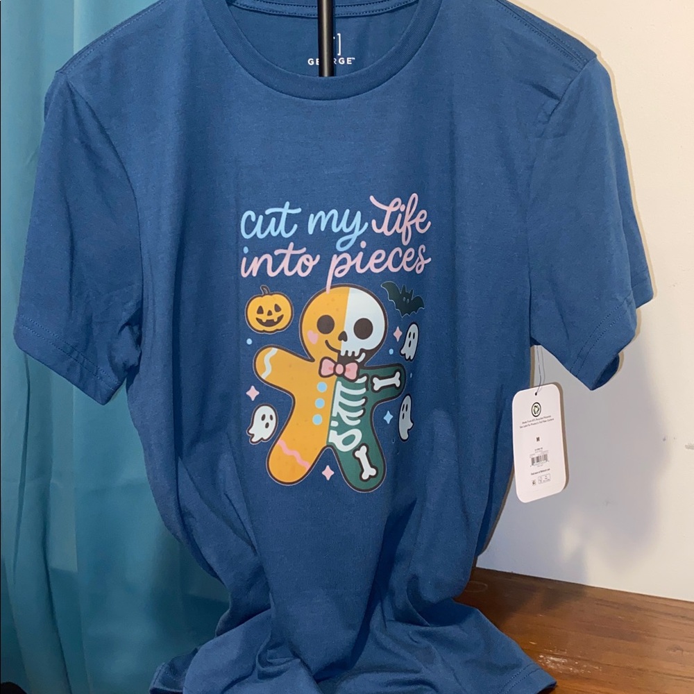 āCUT MY LIFE INTO PIECESā-GINGERBREAD SKELETON tee